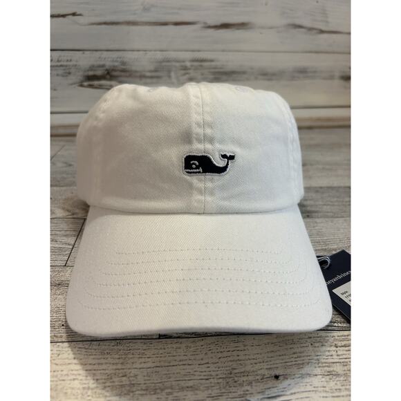 Vineyard Vines white Classic Logo Baseball Hat One Size unisex New with tag - Picture 1 of 4
